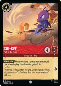 Cri-Kee - Part of the Team - Reign of Jafar - Disney Lorcana card