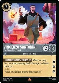 Vincenzo Santorini - The Explosives Expert - Reign of Jafar - Disney Lorcana card