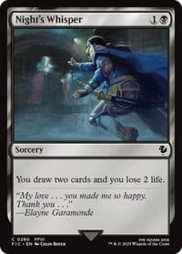 Night's Whisper - Commander: FINAL FANTASY - Magic: The Gathering card