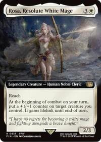Rosa, Resolute White Mage (Extended Art) - FINAL FANTASY - Magic: The Gathering card