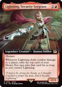 Lightning, Security Sergeant (Extended Art) - FINAL FANTASY - Magic: The Gathering card