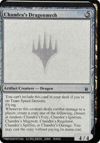 Chandra's Dragonmech - Un-Known Event Playtest Cards - Magic: The Gathering card