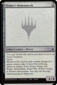 Winter's Demonmech - Un-Known Event Playtest Cards - Magic: The Gathering card