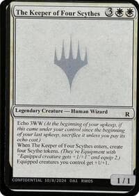 The Keeper of Four Scythes - Un-Known Event Playtest Cards - Magic: The Gathering card