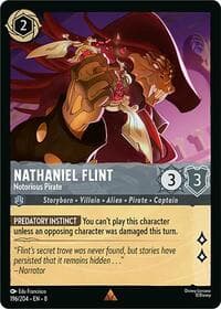 Nathaniel Flint - Notorious Pirate - Reign of Jafar - Disney Lorcana card