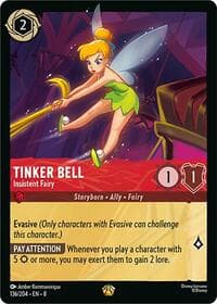 Tinker Bell - Insistent Fairy - Reign of Jafar - Disney Lorcana card