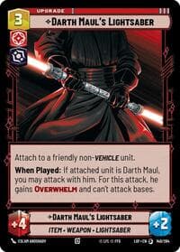 Darth Maul's Lightsaber - Legends of the Force - Star Wars: Unlimited card