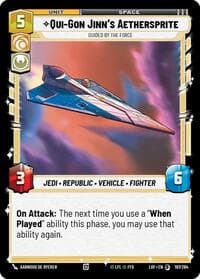 Qui-Gon Jinn's Aethersprite - Guided by the Force - Legends of the Force - Star Wars: Unlimited card