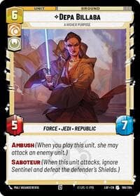 Depa Billaba - A Higher Purpose - Legends of the Force - Star Wars: Unlimited card