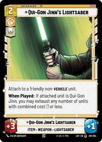Qui-Gon Jinn's Lightsaber - Legends of the Force - Star Wars: Unlimited card