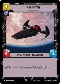 Scimitar - Sith Infiltrator - Legends of the Force - Star Wars: Unlimited card