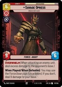 Savage Opress - Imbued With Hate - Legends of the Force - Star Wars: Unlimited card