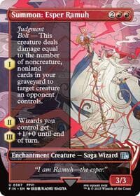 Summon: Esper Ramuh (Borderless) - FINAL FANTASY - Magic: The Gathering card
