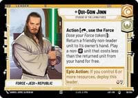Qui-Gon Jinn - Student of the Living Force - Legends of the Force - Star Wars: Unlimited card