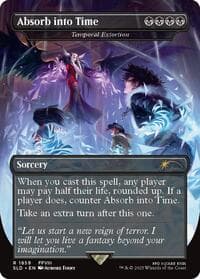 Absorb into Time - Temporal Extortion - Secret Lair Drop Series - Magic: The Gathering card
