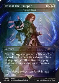 Unseat the Usurper - Praetor's Grasp (Rainbow Foil) - Secret Lair Drop Series - Magic: The Gathering card