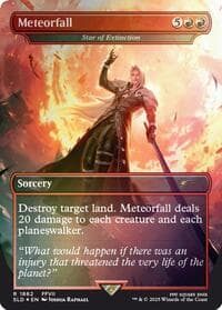 Meteorfall - Star of Extinction (Rainbow Foil) - Secret Lair Drop Series - Magic: The Gathering card