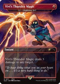 Vivi's Thunder Magic - Lightning Bolt - Secret Lair Drop Series - Magic: The Gathering card
