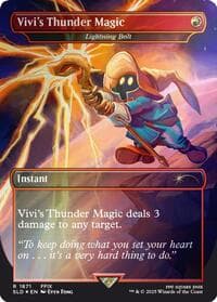 Vivi's Thunder Magic - Lightning Bolt (Rainbow Foil) - Secret Lair Drop Series - Magic: The Gathering card