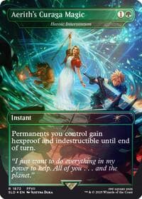 Aerith's Curaga Magic - Heroic Intervention (Rainbow Foil) - Secret Lair Drop Series - Magic: The Gathering card