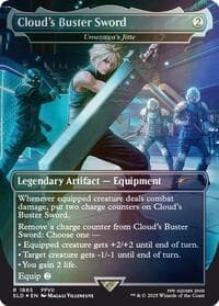 Cloud's Buster Sword - Umezawa's Jitte (Rainbow Foil) - Secret Lair Drop Series - Magic: The Gathering card