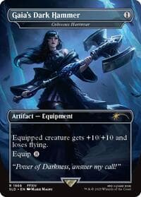 Gaia's Dark Hammer - Colossus Hammer - Secret Lair Drop Series - Magic: The Gathering card