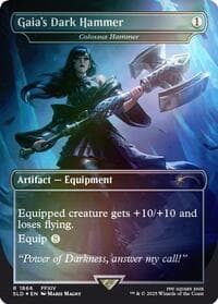 Gaia's Dark Hammer - Colossus Hammer (Rainbow Foil) - Secret Lair Drop Series - Magic: The Gathering card