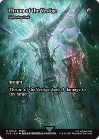 Thrum of the Vestige - Lightning Bolt (Showcase) - FINAL FANTASY: Through the Ages - Magic: The Gathering card