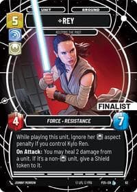 Rey - Keeping the Past (Finalist) - Organized Play Promos - Star Wars: Unlimited card