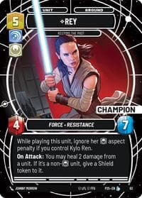 Rey - Keeping the Past (Champion) - Organized Play Promos - Star Wars: Unlimited card