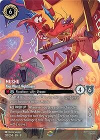 Mushu - Your Worst Nightmare (Enchanted) - Reign of Jafar - Disney Lorcana card