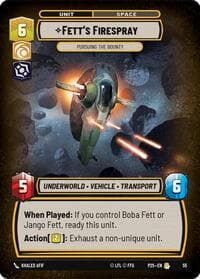Fett's Firespray - Pursuing the Bounty - Organized Play Promos - Star Wars: Unlimited card
