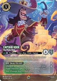 Captain Hook - The Pirate King (Enchanted) - Reign of Jafar - Disney Lorcana card