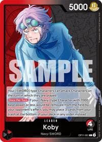 Koby (001) - A Fist of Divine Speed - One Piece Card Game card
