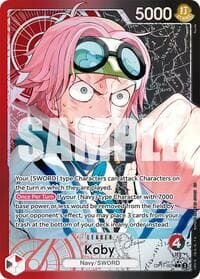 Koby (001) (Alternate Art) - A Fist of Divine Speed - One Piece Card Game card