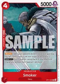 Smoker - A Fist of Divine Speed - One Piece Card Game card