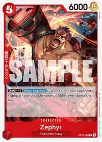 Zephyr - A Fist of Divine Speed - One Piece Card Game card