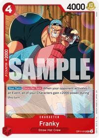 Franky - A Fist of Divine Speed - One Piece Card Game card