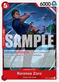 Roronoa Zoro - A Fist of Divine Speed - One Piece Card Game card