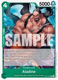 Aladine - A Fist of Divine Speed - One Piece Card Game card