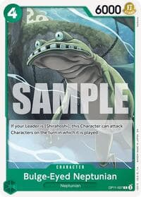 Bulge-Eyed Neptunian - A Fist of Divine Speed - One Piece Card Game card