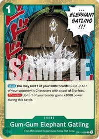 Gum-Gum Elephant Gatling - A Fist of Divine Speed - One Piece Card Game card