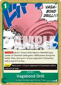 Vagabond Drill - A Fist of Divine Speed - One Piece Card Game card
