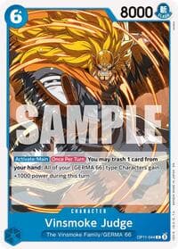 Vinsmoke Judge - A Fist of Divine Speed - One Piece Card Game card