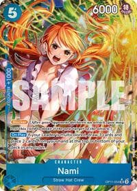 Nami (054) (Alternate Art) - A Fist of Divine Speed - One Piece Card Game card