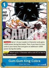 Gum-Gum King Cobra - A Fist of Divine Speed - One Piece Card Game card