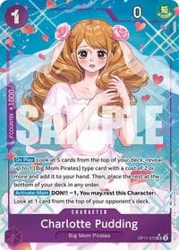 Charlotte Pudding (Alternate Art) - A Fist of Divine Speed - One Piece Card Game card