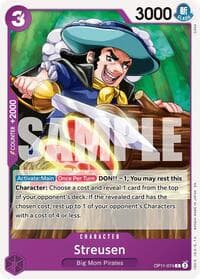 Streusen - A Fist of Divine Speed - One Piece Card Game card