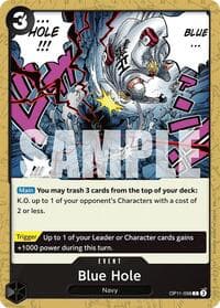 Blue Hole - A Fist of Divine Speed - One Piece Card Game card