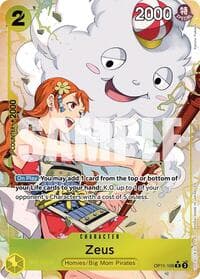 Zeus (Alternate Art) - A Fist of Divine Speed - One Piece Card Game card